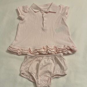 Ralph Lauren Blue Label Light Pink Baby Outfit